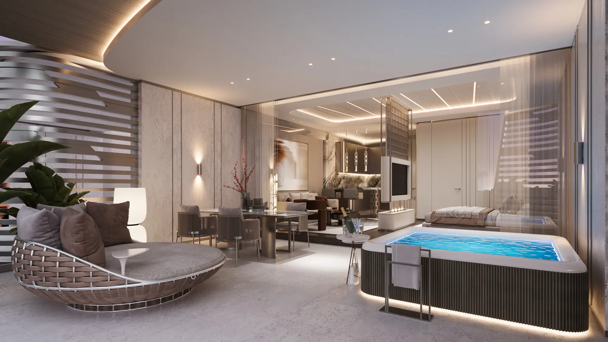 Interior residensi satu kamar tidur, Magnum Resort Sanur